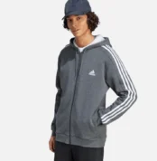 Adidas-Fleece-3-Stripes-Full-Zip-Hoodie-Grau-1.webp